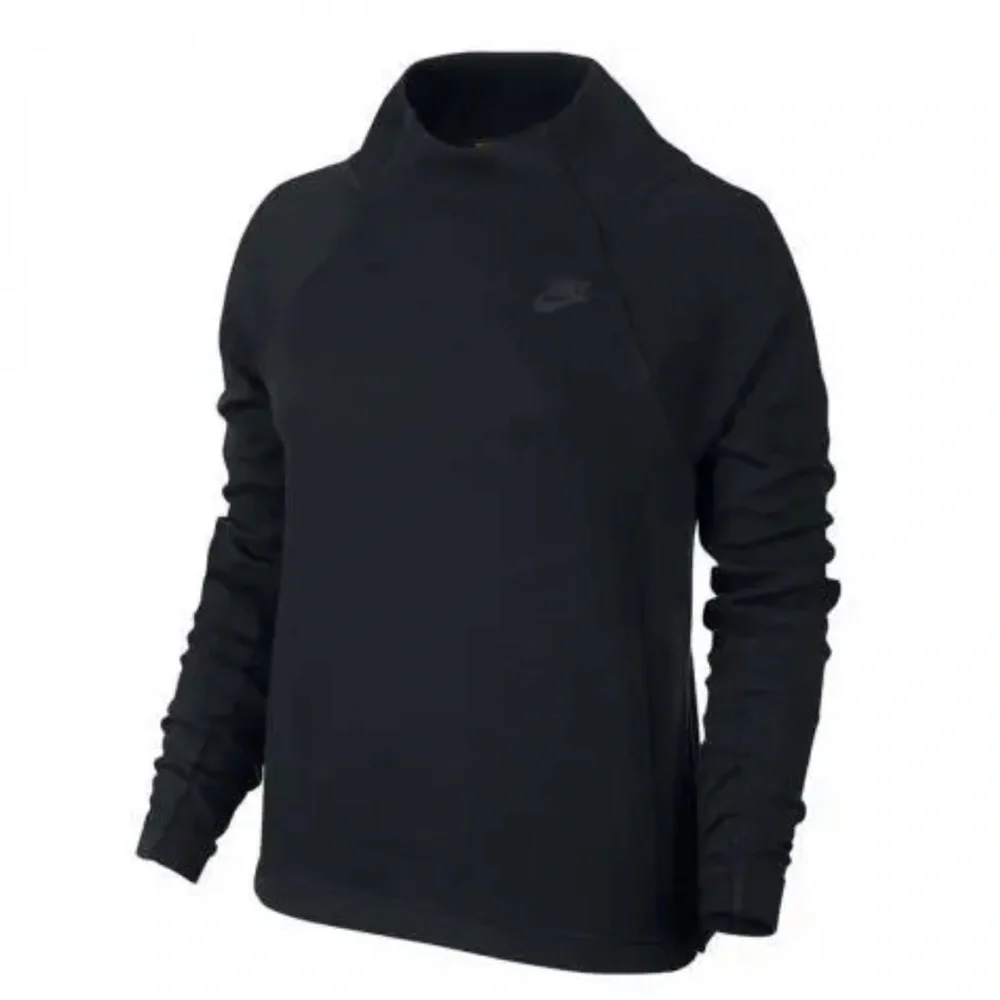 NWT Nike‎ Womens Tech Pack Fleece Mock Neck Top Black Medium